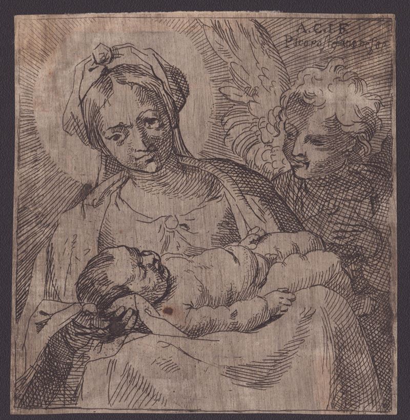 Annibale Carracci - Madonna Col Bambino e un Angelo
