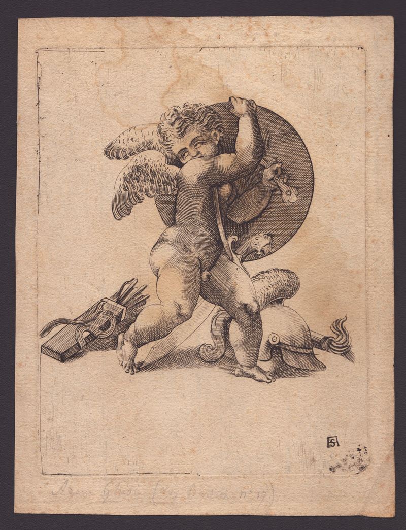 Adamo Scultori - Putto con Armi