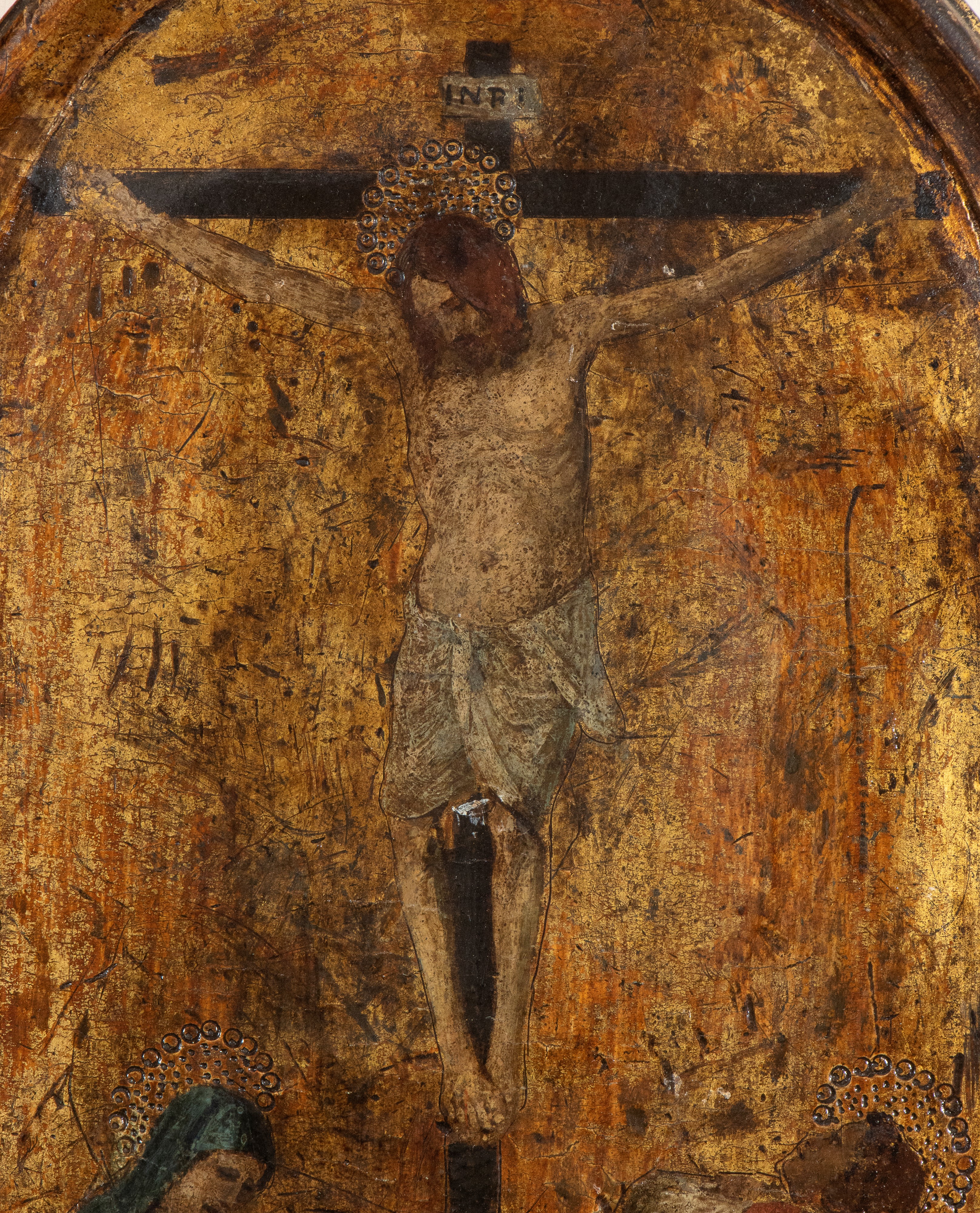 Puccio Capanna - Crocifissione con la Vergine e San Giovanni Evangelista