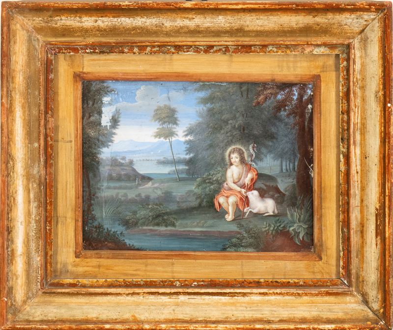 San Giovanni Battista in un paesaggio