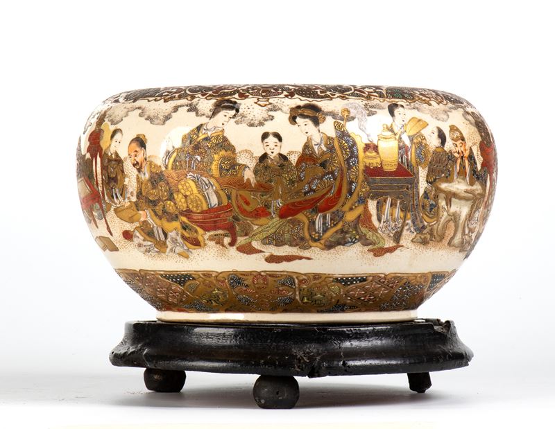 Piccolo bruciaincenso “koro” in ceramica Satsuma