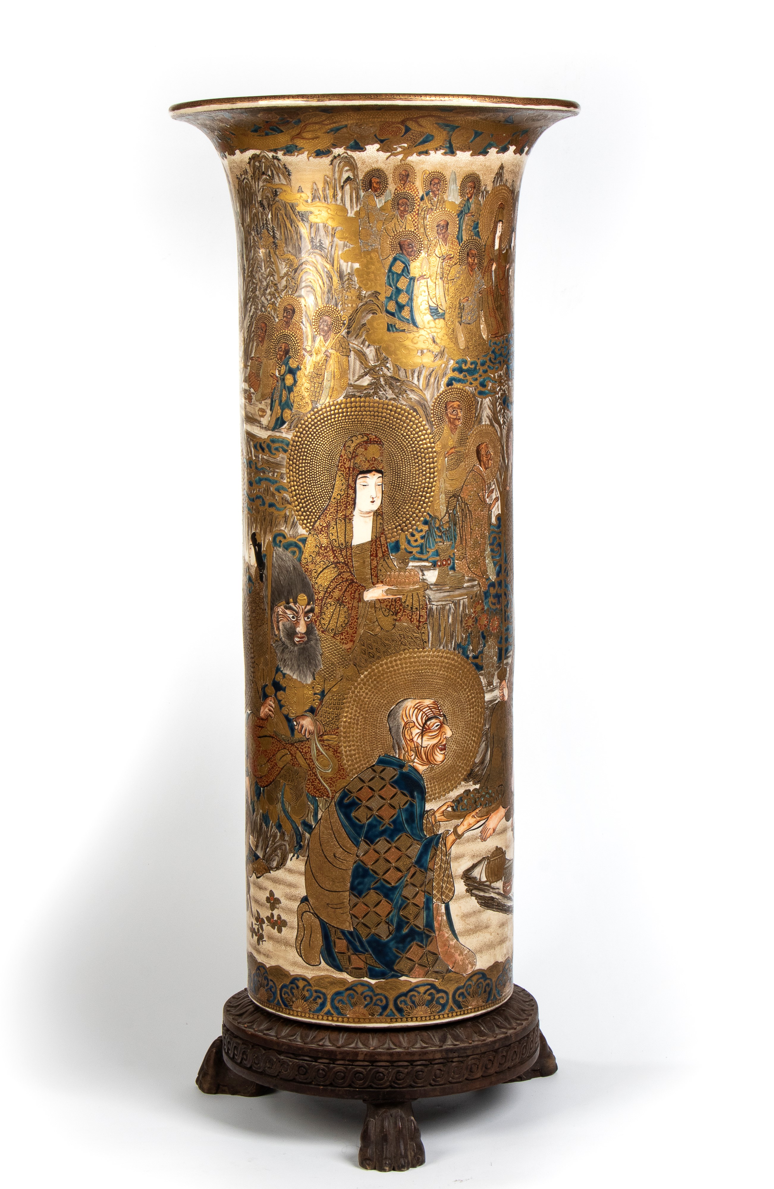 Grande vaso Satsuma a tromba