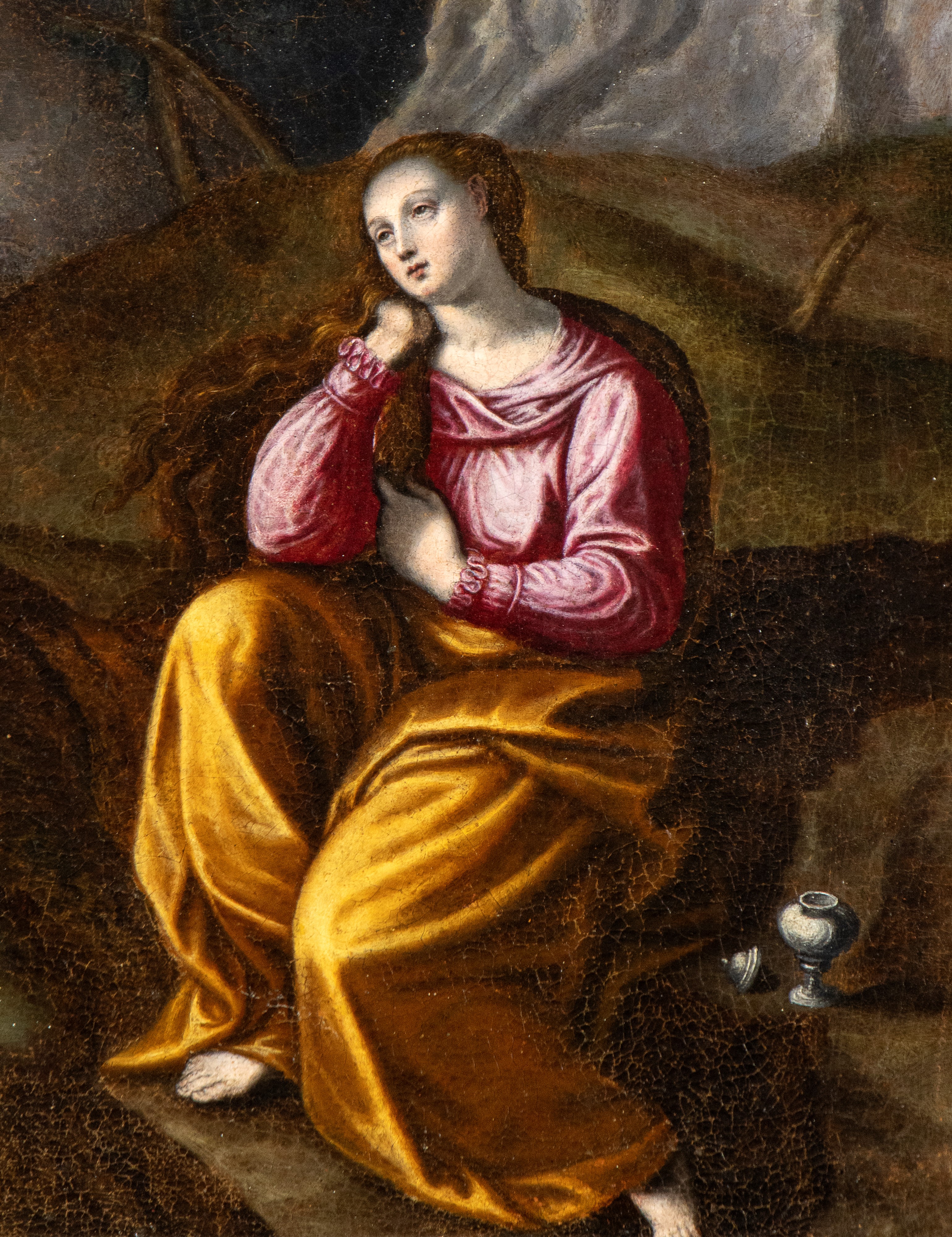 Scuola Toscana, Seconda Metà XVI Secolo - Crocifissione con Maria Maddalena