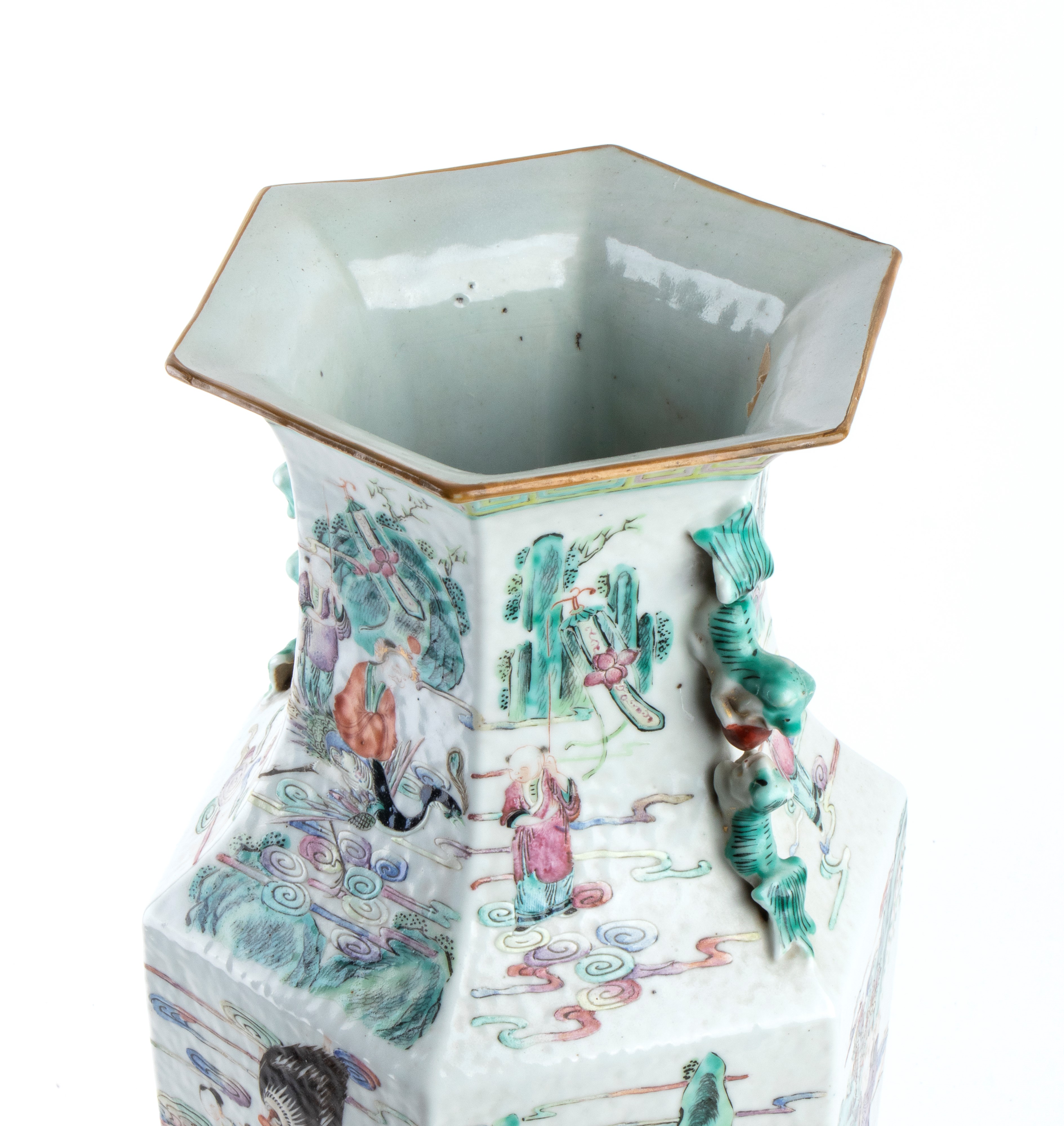 Vaso in porcellana famiglia verde, Cina