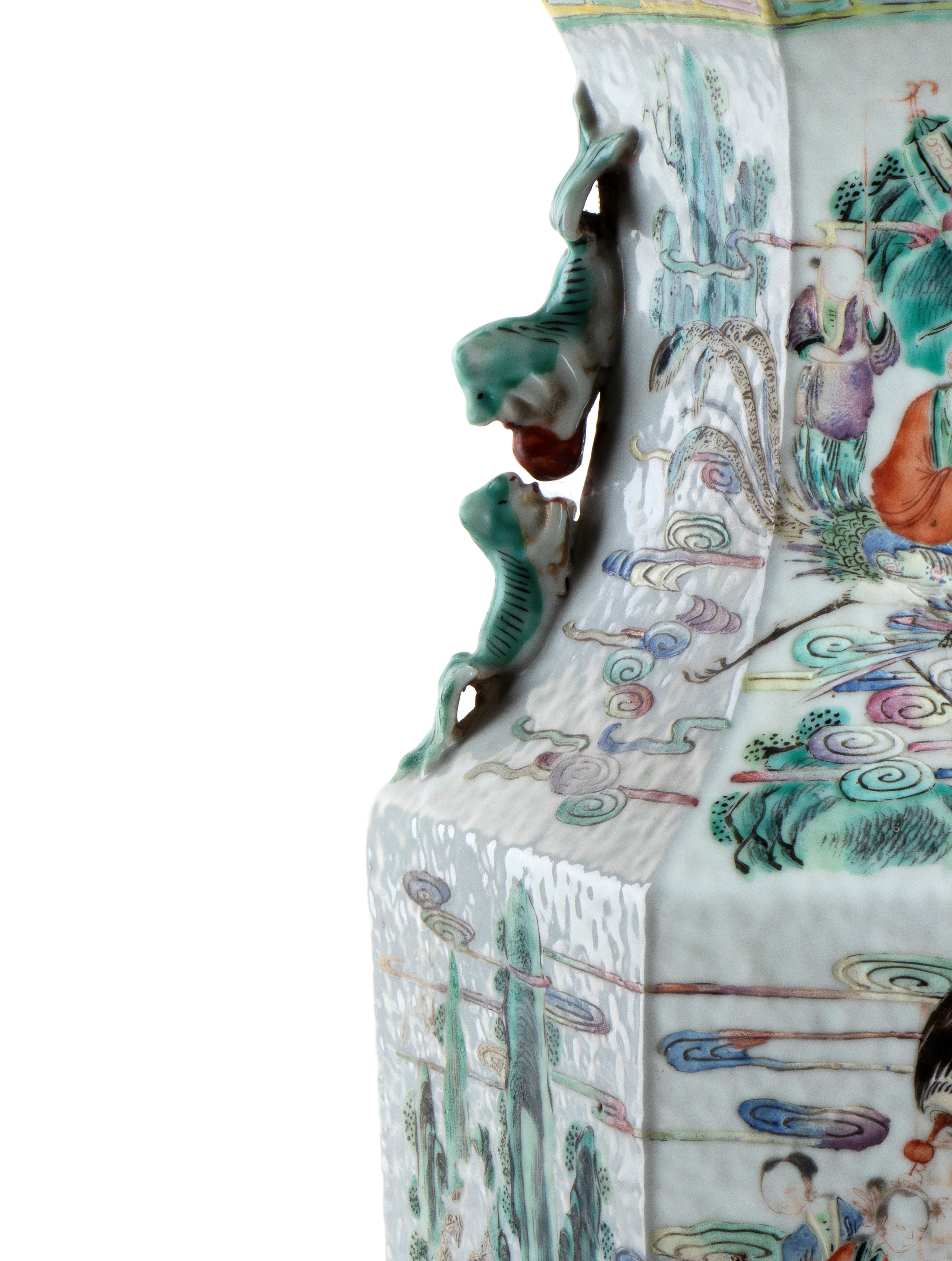 Vaso in porcellana famiglia verde, Cina