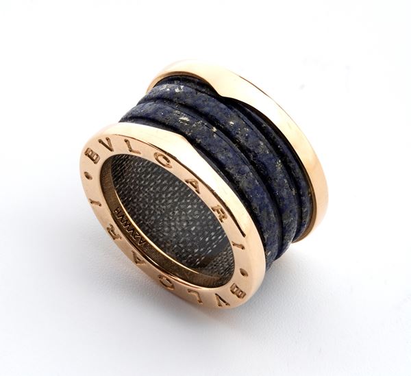 BULGARI - B.zero1 collection:  gold and lapis lazuli ring