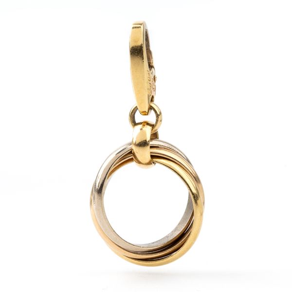 CARTIER - TRINITY collection: pendant with three gold rings  