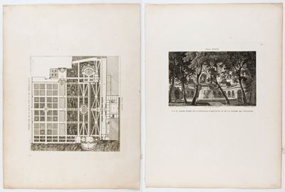 Plan Général De la Villa D'este Et De Ses Jardins | Vue Du Grand Bassin De la Fontaine D'aréthuse...