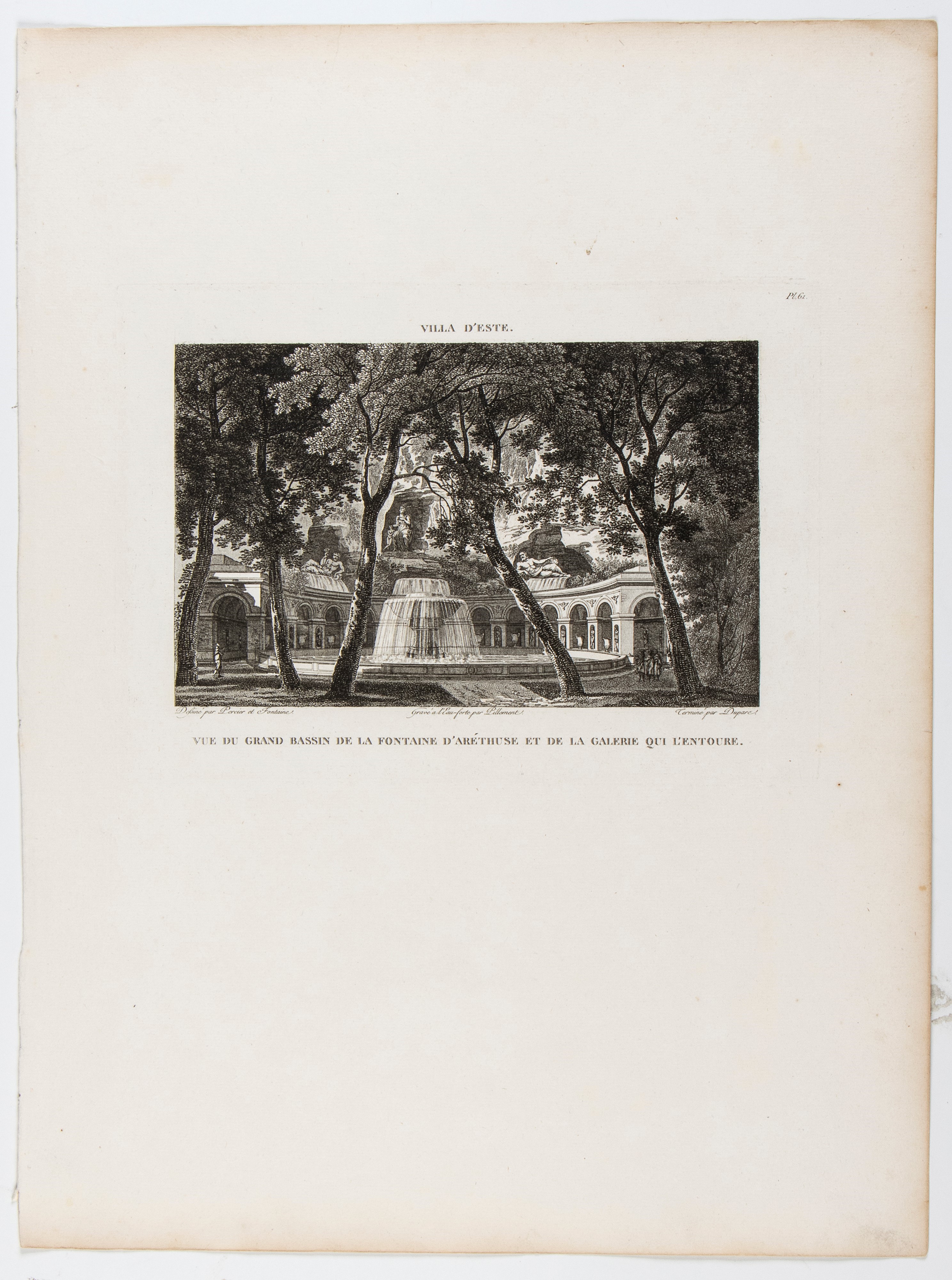 Jacques-charles Bonnard - Plan Général De la Villa D'este Et De Ses Jardins | Vue Du Grand Bassin...