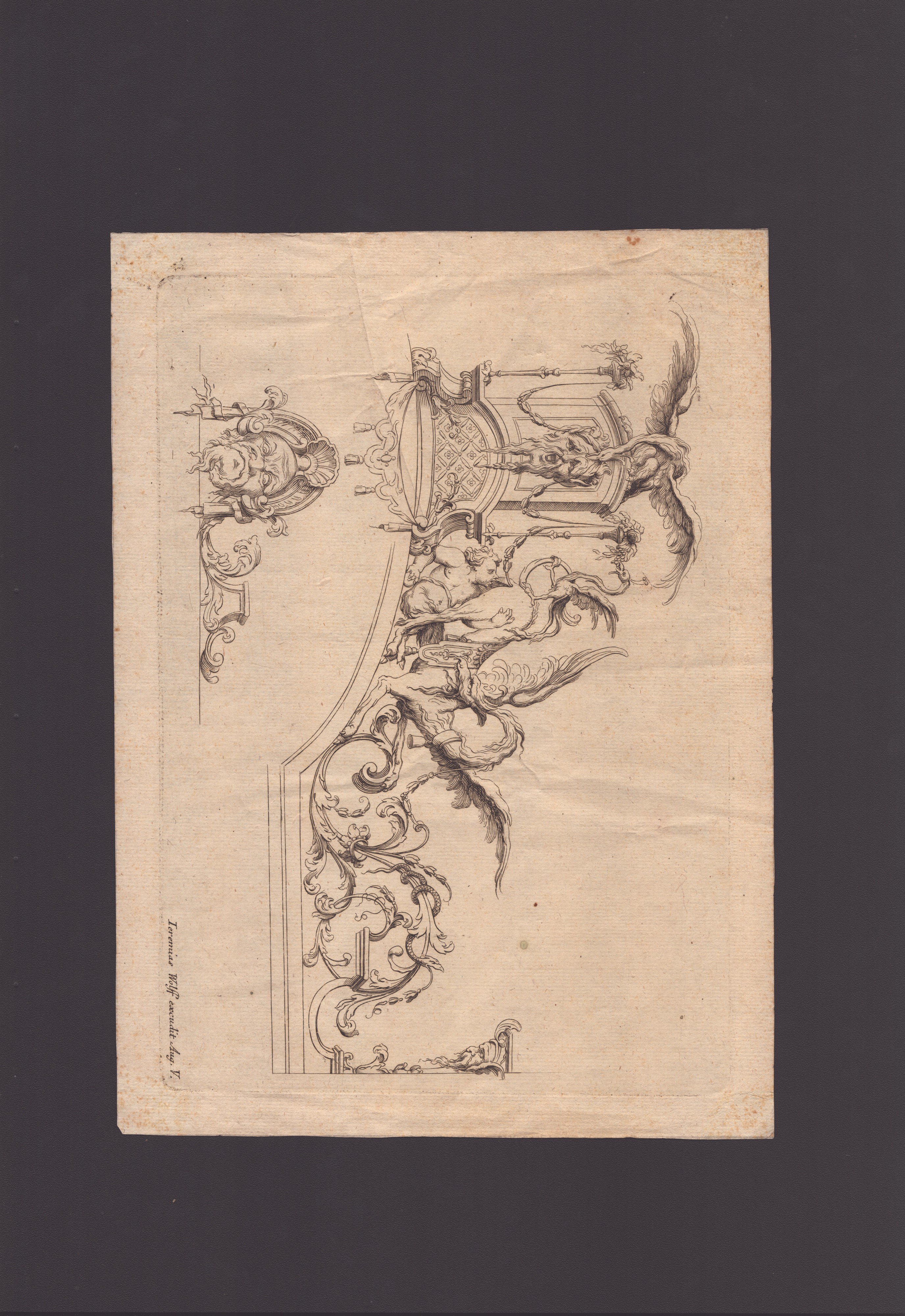 Lotto di 4 incisioni ornamentali