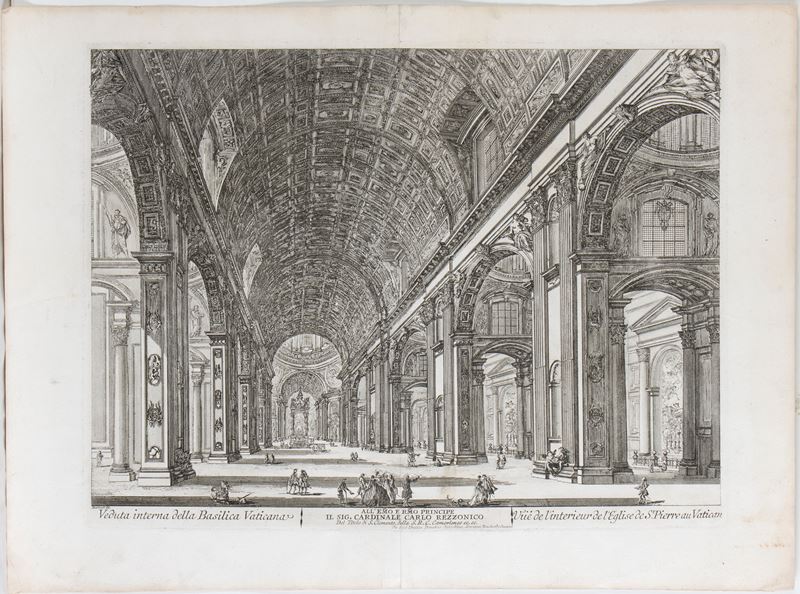 Jean Barbault - Veduta Interna della Basilica Vaticana