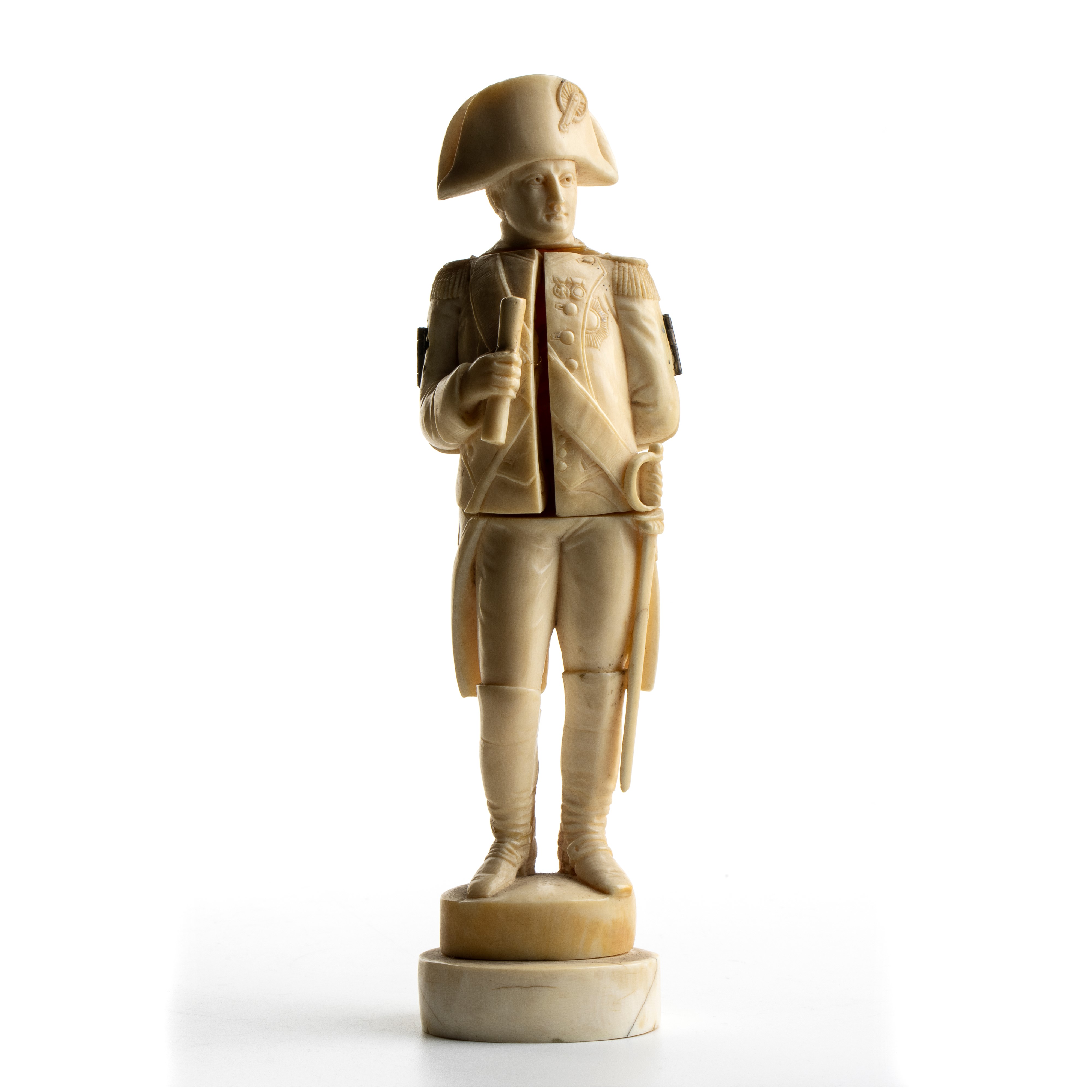 Scultura apribile in avorio, raffigurante Napoleone Bonaparte