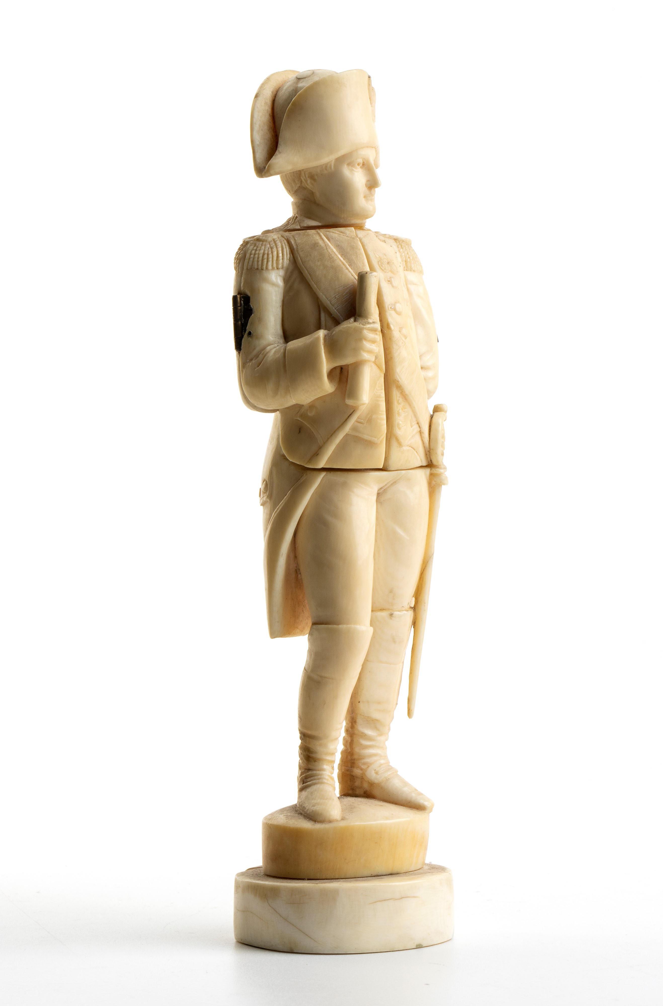 Scultura apribile in avorio, raffigurante Napoleone Bonaparte