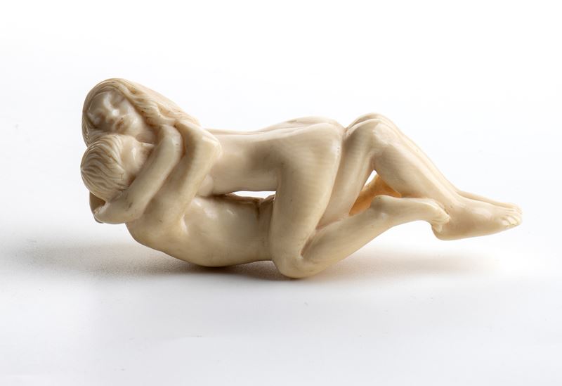 Scultura erotica in avorio di elefante, Francia, XIX secolo
