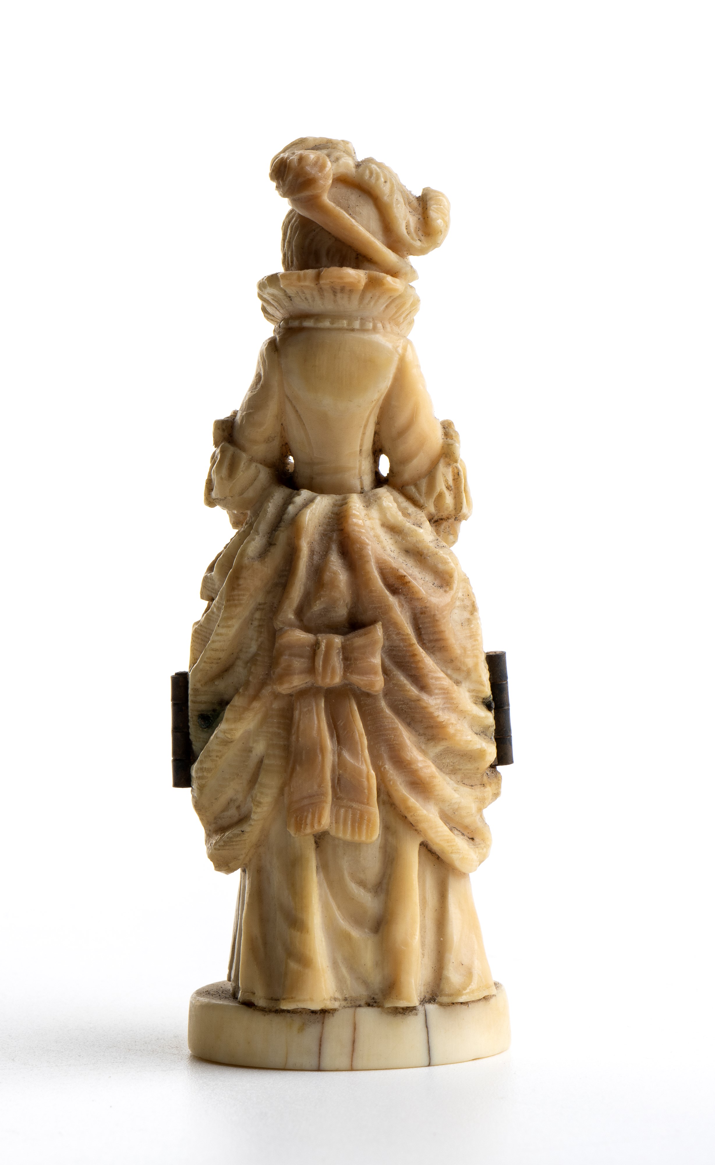 Scultura apribile in avorio, raffigurante Emma Lady Hamilton, Francia (Dieppe?), XIX secolo