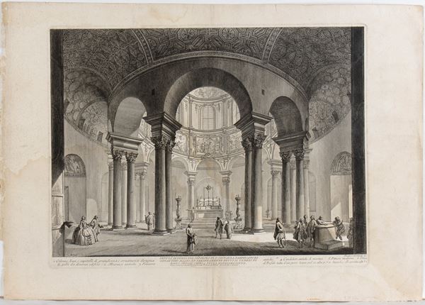 Giovanni Battista Piranesi - Veduta interna del Sepolcro di S. Costanza, fabbricato da Costantino Magno, ed erroneamente detta il tempio di Bacco