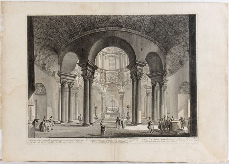 Giovanni Battista Piranesi - Veduta Interna del Sepolcro di S. Costanza, Fabbricato da Costantino...