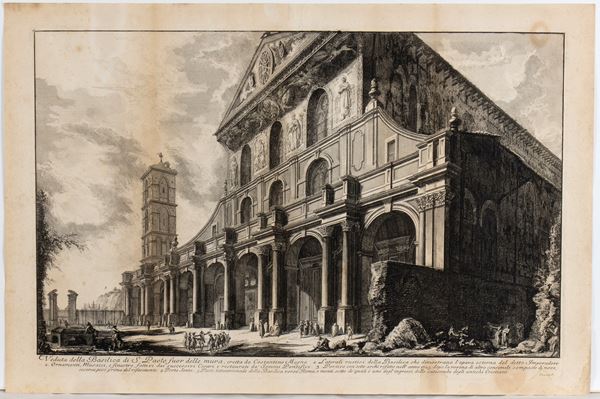 Giovanni Battista Piranesi - Veduta della Basilica di S. Paolo fuor delle mura