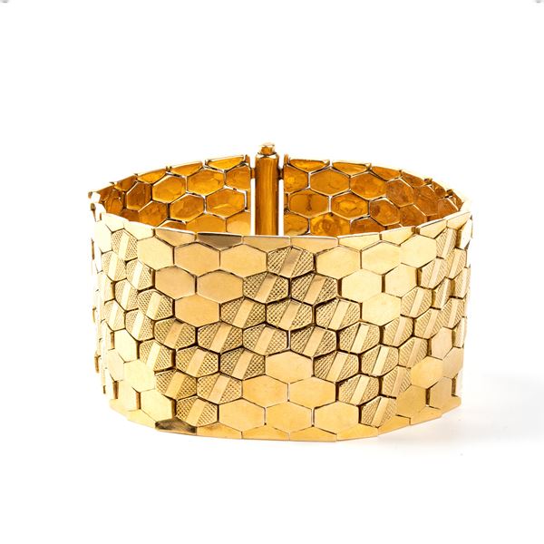 Beehive gold bracelet 