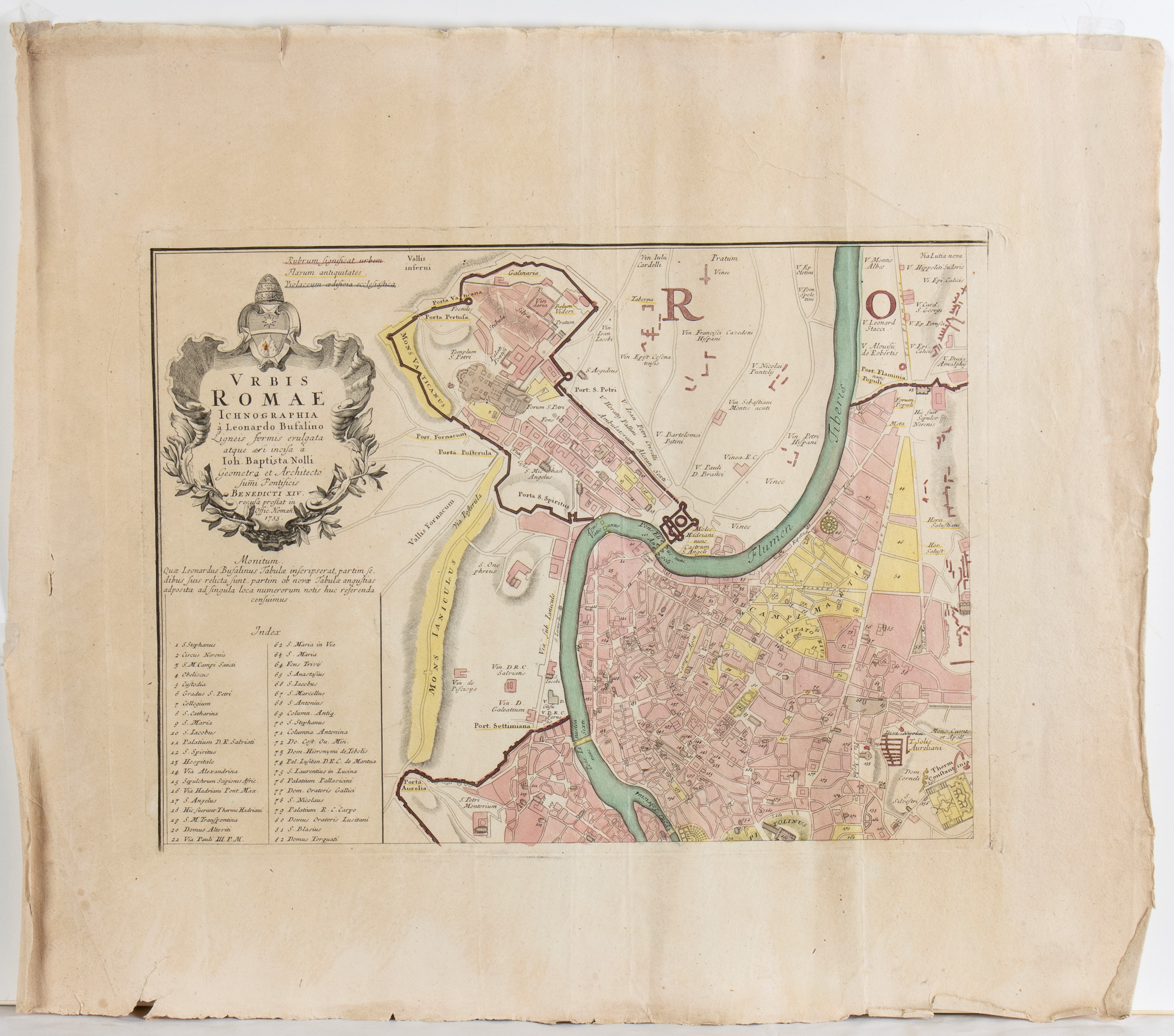 Urbis Romae Ichnographia à Leonardo Bufalino Ligneis formis evulgata atque aeri incisa à Joh. Bap...