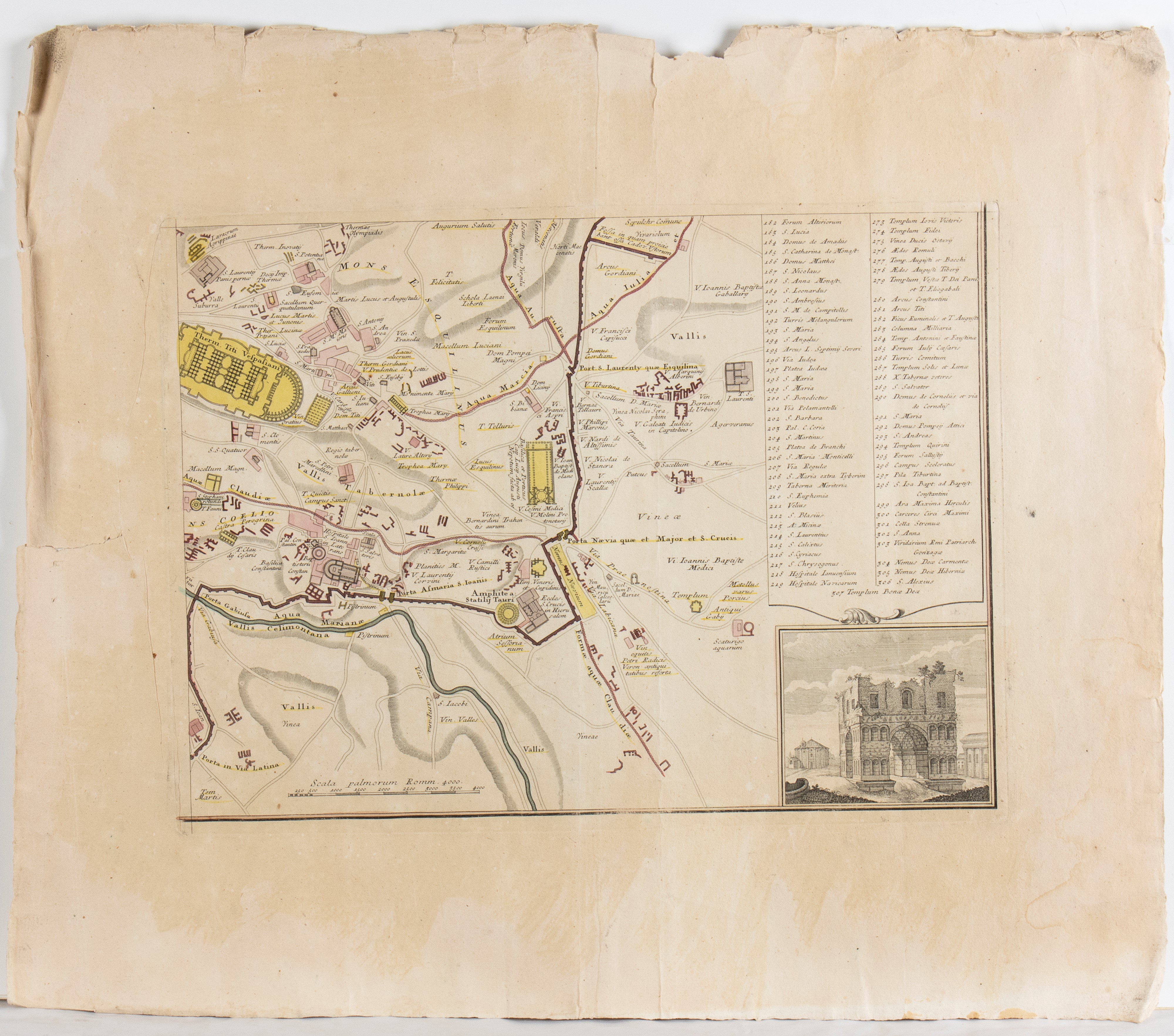 Urbis Romae Ichnographia à Leonardo Bufalino Ligneis formis evulgata atque aeri incisa à Joh. Bap...