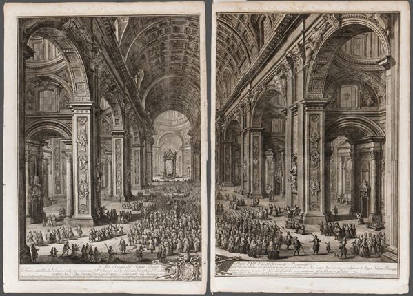 Giuseppe Vasi - L'Interno della Basilica Vaticana...