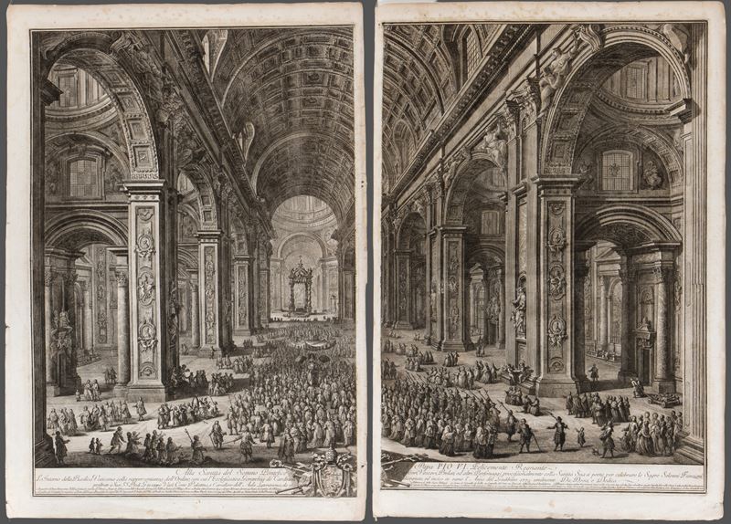 Giuseppe Vasi - L'interno della Basilica Vaticana...