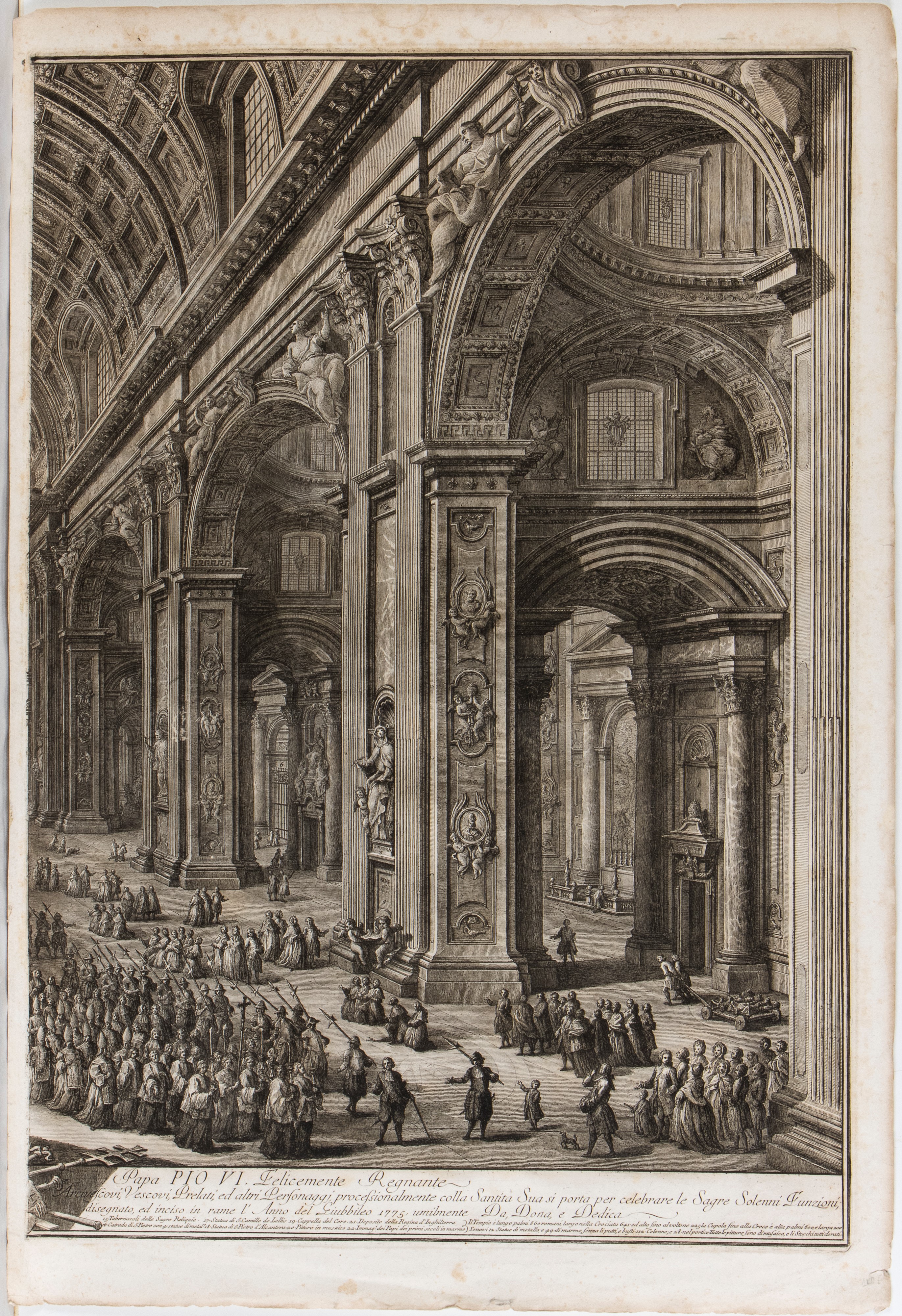 Giuseppe Vasi - L'interno della Basilica Vaticana...