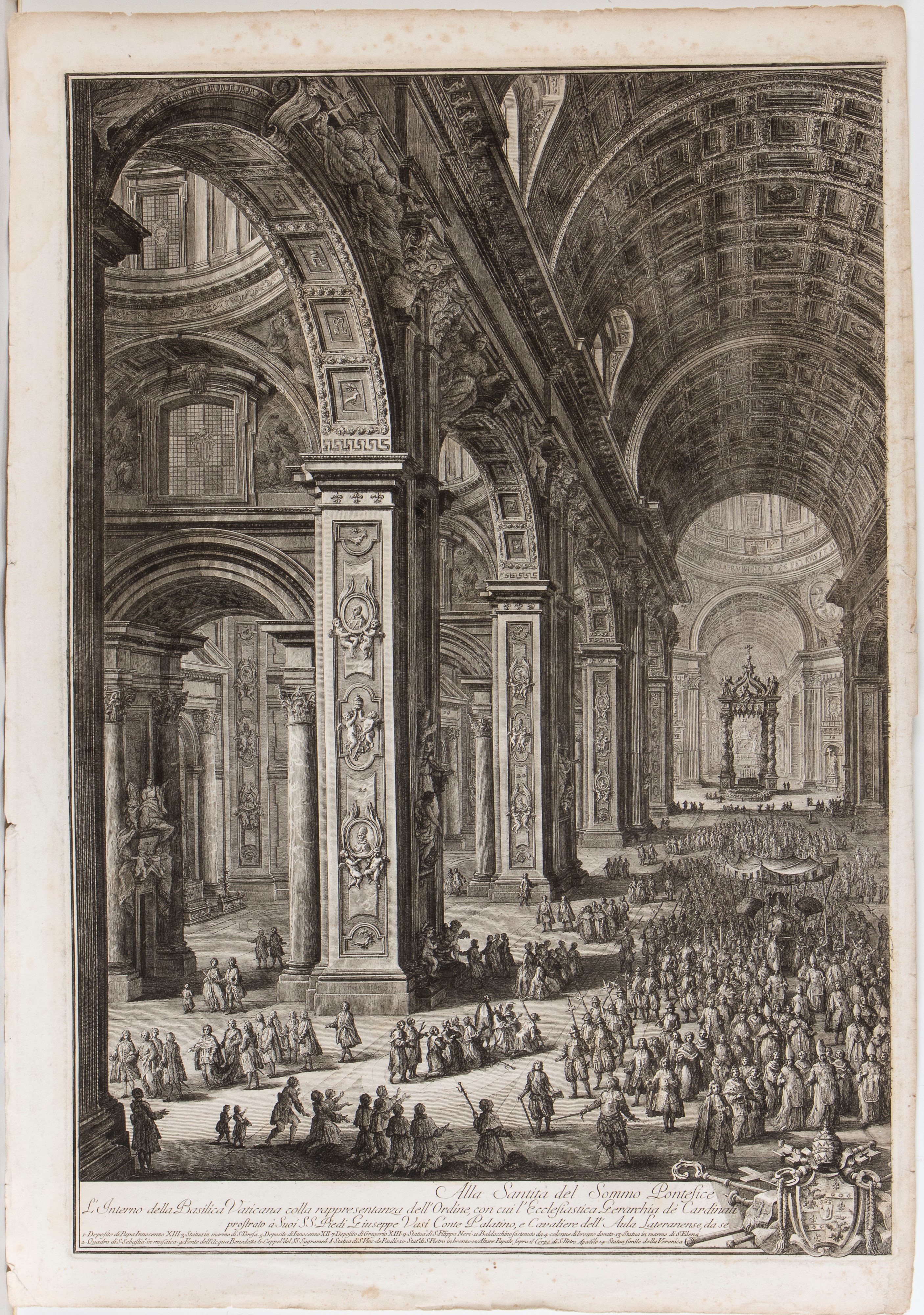 Giuseppe Vasi - L'interno della Basilica Vaticana...