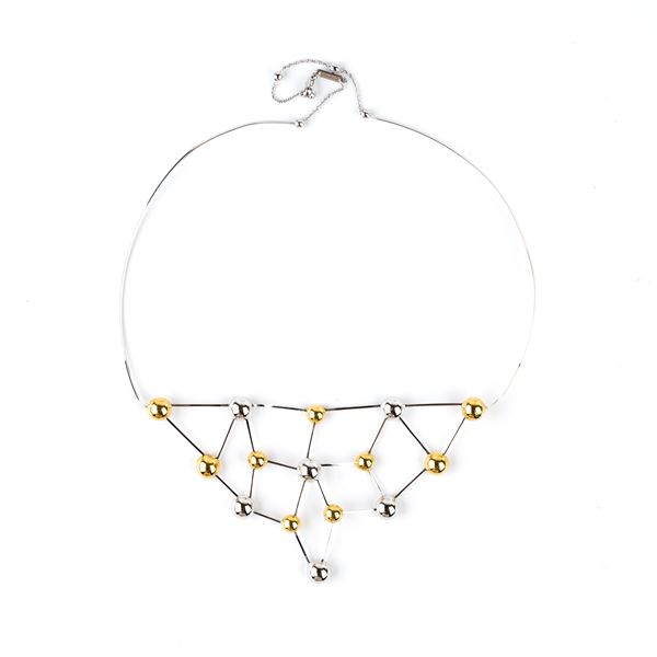 CHIMENTO - Gold net design necklace