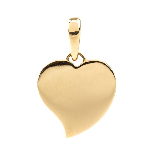 BULGARI - Heart shape gold pendant