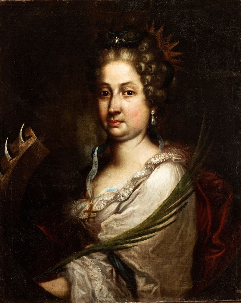Jacob Huysmans - Ritratto di Caterina di Braganza Come Santa Caterina D’alessandria