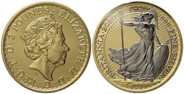 INGHILTERRA. Elisabetta II (1952 - 2022). 2 Pounds 2020 "Britannia", Ag (31,1 g; 39 mm)  - Auction Modern Coins - Bertolami Fine Art - Casa d'Aste