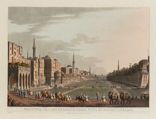 Thomas Milton - Principal Square in Grand Cairo, with Murad Bey&#39;s Palace