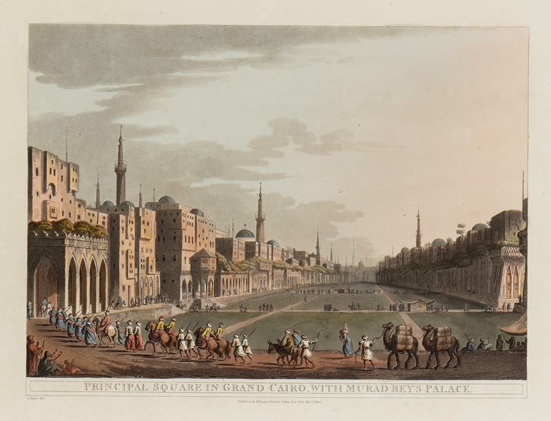 Thomas Milton - Principal Square in Grand Cairo, With Murad Bey's Palace