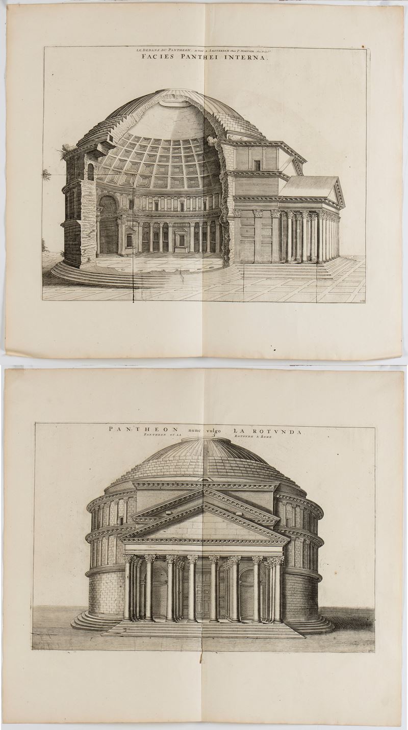Pierre Mortier, Joan Blaeu - Pantheon Nunc Vulgo la Rotunda | Facies Panthei Interna