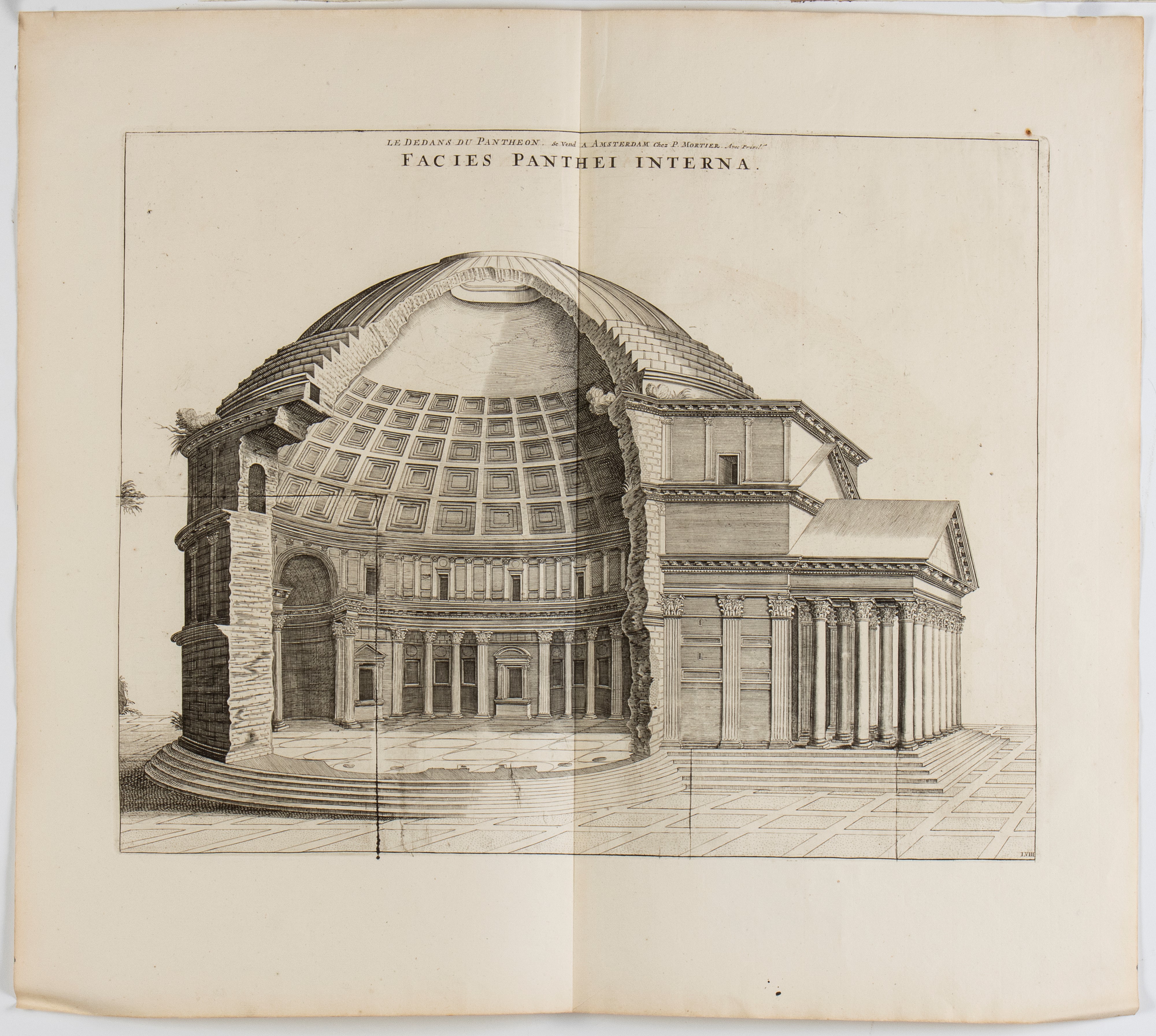 Pierre Mortier, Joan Blaeu - Pantheon Nunc Vulgo la Rotunda | Facies Panthei Interna