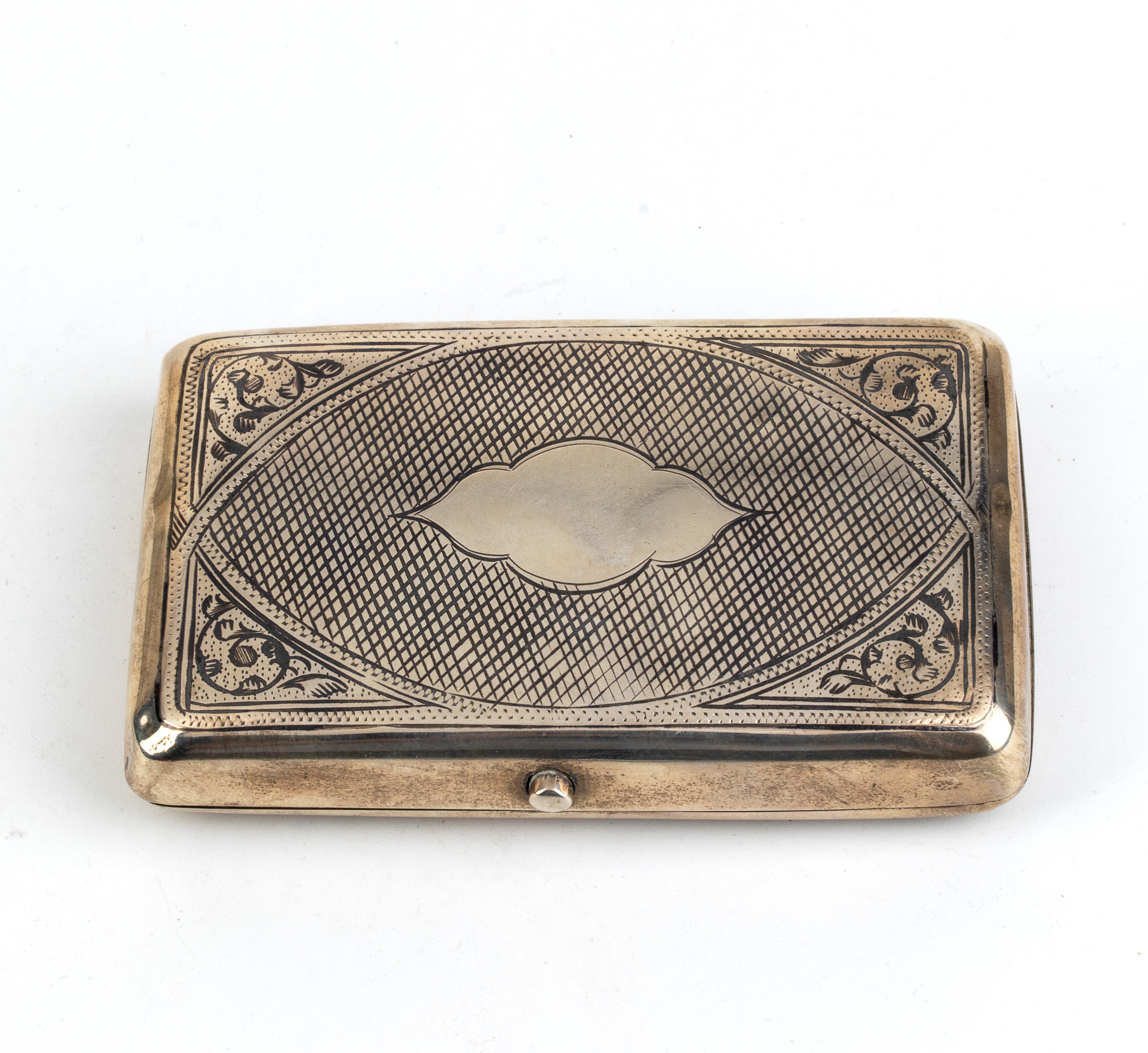 Tabacchiera russa in argento e niello, Mosca, 1899-1908