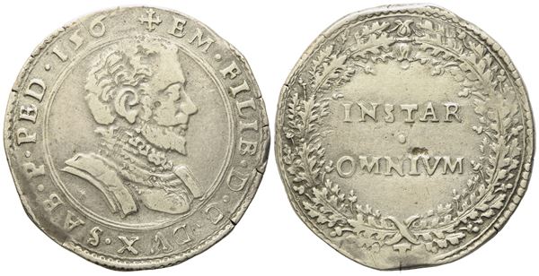 SAVOIA. Torino. Emanuele Filiberto (1553-1580). Lira 1562. Ag (12,31 g; 32,99 mm)  - Auction Modern Coins - Bertolami Fine Art - Casa d'Aste