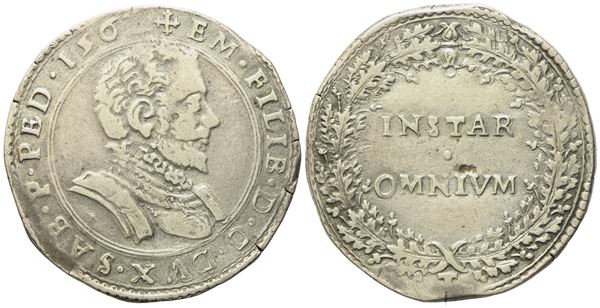 SAVOIA. Torino. Emanuele Filiberto (1553-1580). Lira 1562. Ag (12,31 g; 32,99 mm)