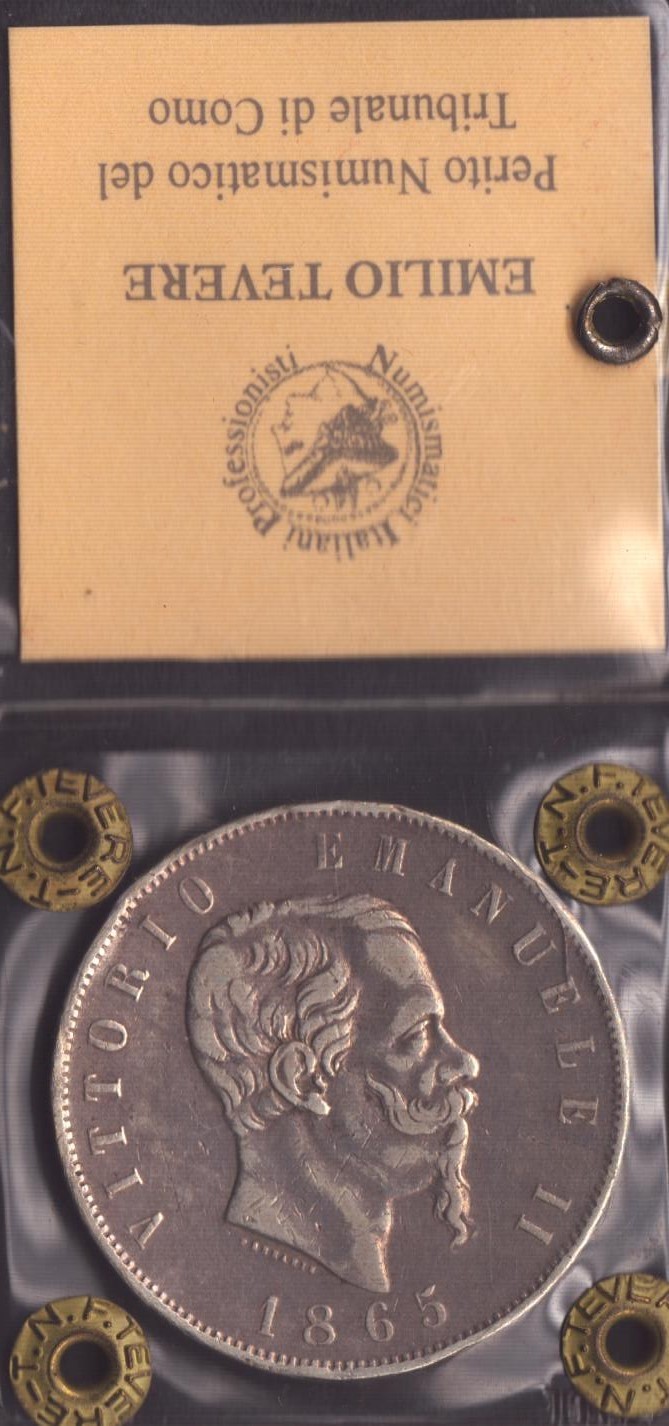 Regno D'italia. Torino. Vittorio Emanuele II (1861-1878). 5 Lire 1865. Ag