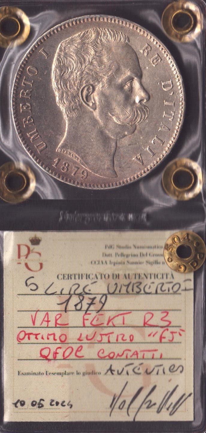 Regno D'italia. Umberto i (1878-1900). 5 Lire 1879. Ag