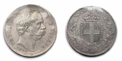 Regno D'italia. Umberto i (1878-1900). 5 Lire 1878. Ag