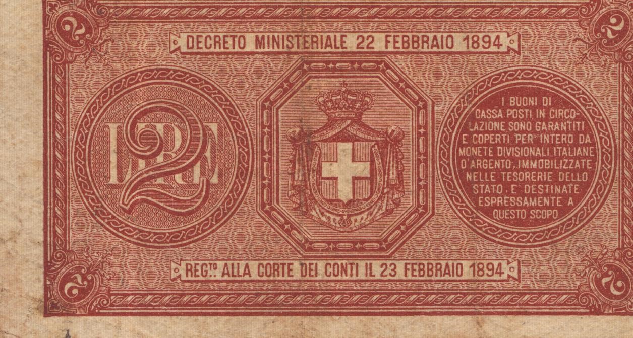 Regno D'italia. Umberto i (1878-1900). 2 Lire 15-02-1897