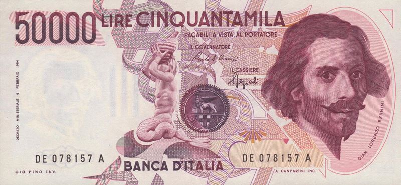 Repubblica Italiana. 50000 Lire "bernini - i Tipo" 15-03-1984