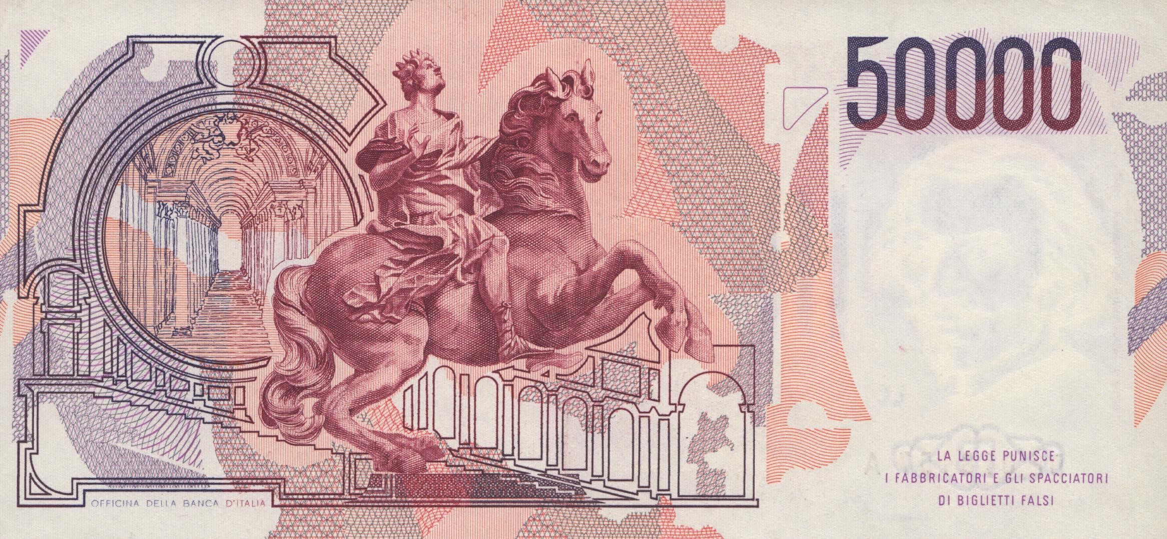 Repubblica Italiana. 50000 Lire "bernini - i Tipo" 15-03-1984
