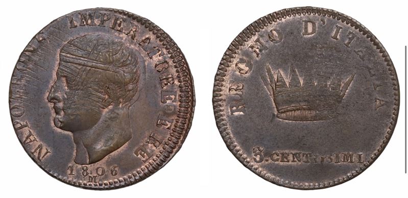 Milano. Regno D'italia. Napoleone i (1805-1814). Progetto del 3 Centesimi 1806. Cu (25 MM; 6 G)