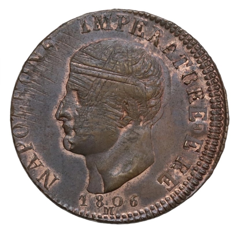 Milano. Regno D'italia. Napoleone i (1805-1814). Progetto del 3 Centesimi 1806. Cu (25 MM; 6 G)