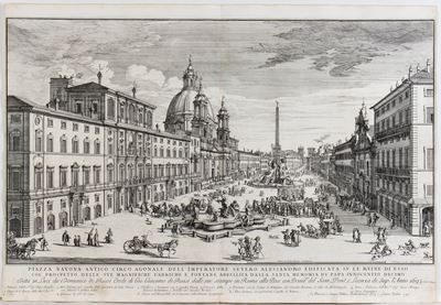 Piazza Navona Antico Circo Agonale Dell'imperatore Severo Alessandro Edificata su le Riune di Ess...