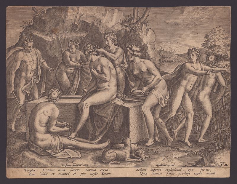 Frans Menton - Diana e le Ninfe Sorprese da Atteone